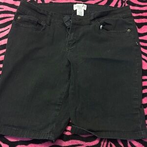 Caribbean Joe Women's Black Jean Shorts